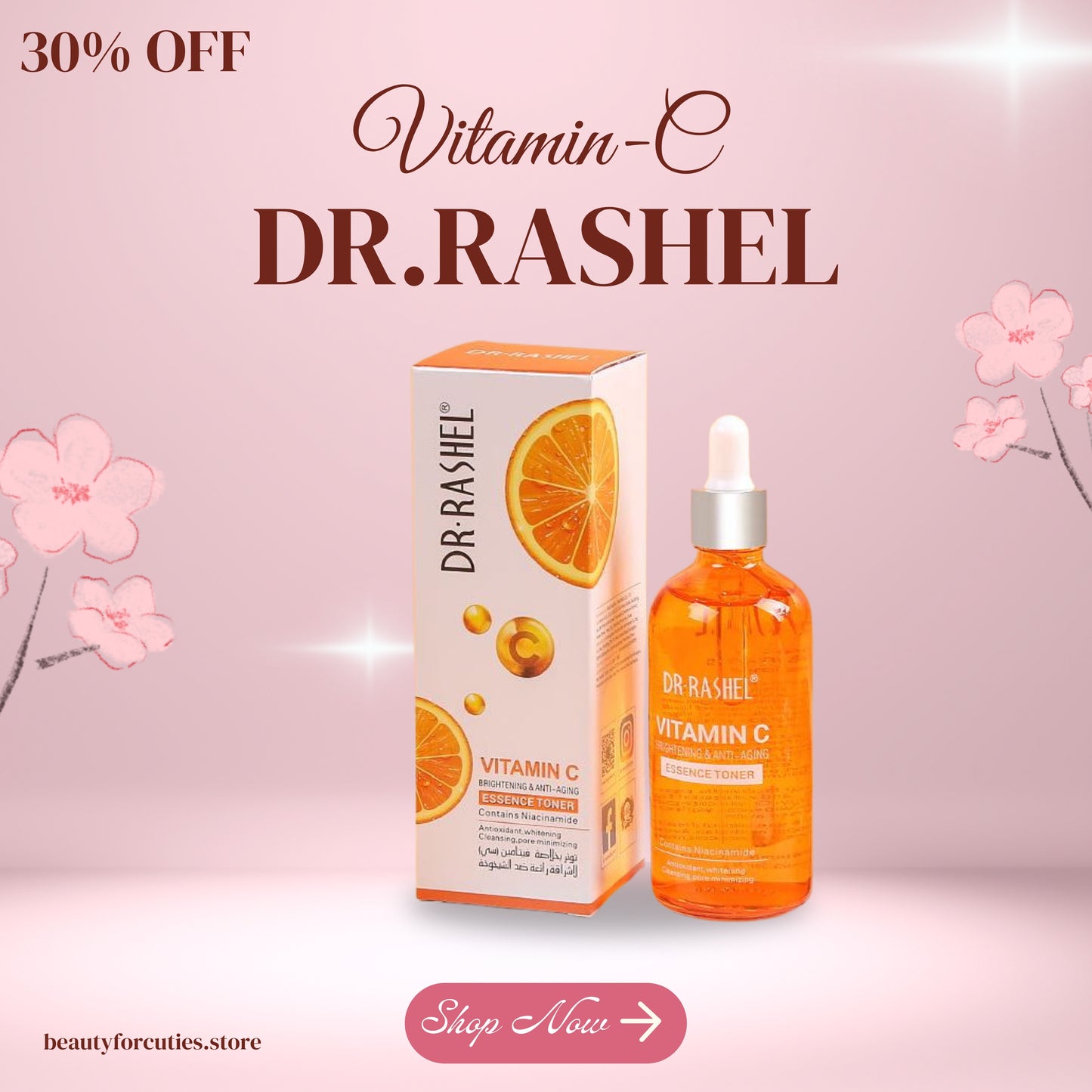 Dr.Rashel Vitamin C & Hyaluronic Acid Brightening Anti-Aging Face Serum