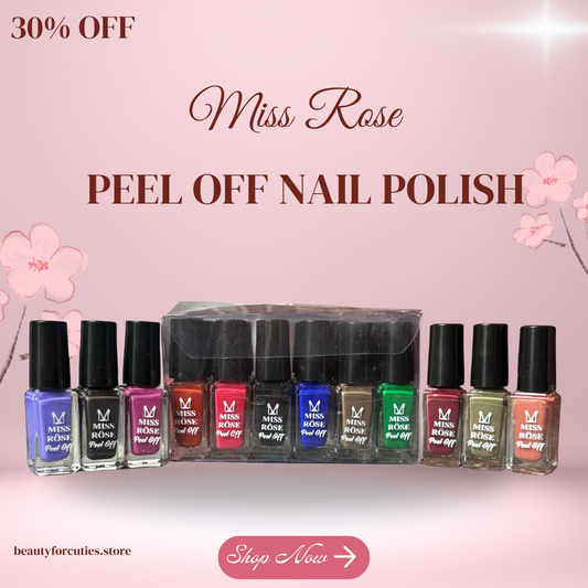 Miss Rose Peel-Off Nail Polish Collection – Set of 36 Pieces